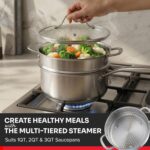 Mueller 17-Piece Stainless Steel Pots and Pans Set – Tri-Ply Ultra-Clad Pro Cookware Set, Induction Ready, Oven Safe, Even-Heat Aluminum Core, Includes Skillets, Saucepans, Dutch Oven, Stockpot - Image 5