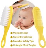 Baby Grooming Kit, Infant Safety Care Set with Hair Brush Comb Nail Clipper Nasal Aspirator,Baby Essentials Kit for Newborn Girls Boys (Yellow) - Image 3