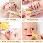 Baby Grooming Kit, Infant Safety Care Set with Hair Brush Comb Nail Clipper Nasal Aspirator,Baby Essentials Kit for Newborn Girls Boys (Yellow) - Image 4