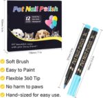 Dog Nail Polish Pens Quick Dry,12 Colors Safe Dog Nail Polish Set to DIY Pretty Nails, Ideal Gifts for Dogs Cats Light Dark Nails, Odorless, Non-Toxic, Water-Based Pet Nail Accessories Set - Image 5