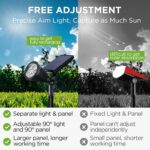 InnoGear Solar Lights Outdoor Waterproof Solar Garden Light for Outside Yard Landscape Lighting Pathway Spot Lights Spotlight Wall Light Auto On/Off, Pack of 4 (Warm White) - Image 3