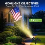 InnoGear Solar Lights Outdoor Waterproof Solar Garden Light for Outside Yard Landscape Lighting Pathway Spot Lights Spotlight Wall Light Auto On/Off, Pack of 4 (Warm White) - Image 4