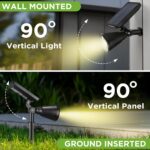 InnoGear Solar Lights Outdoor Waterproof Solar Garden Light for Outside Yard Landscape Lighting Pathway Spot Lights Spotlight Wall Light Auto On/Off, Pack of 4 (Warm White) - Image 5