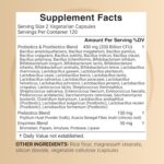 NatureBell Probiotic 200 Billion CFU – 40 Strains Per Serving | 240 Veggie Capsules with Prebiotics and Probiotics – Full Spectrum Complex with Enzymes – Daily Probiotics for Women & Men - Image 3