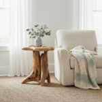 WELLAND Natural Tree Stump Stool, 19'' Tall Side Table, Live Edge Stool, Natural Edge End Table, Accent Table, Plant Stand for Living Room, Bedroom, - Image 4