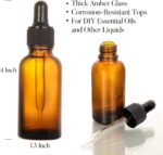 12 pcs, 1 oz Amber Dropper Bottles w/ 3 Stainless Steel Funnels & 1 Long Glass Dropper - 30ml Glass Bottles with Eye Droppers, Leakproof Essential Oils Bottle for Health, Personal Care & Beauty - Image 4