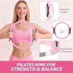 NANATI Pilates Kit, Home Pilates Workout Kit for Women, Pilates Equipment with 14.5" Pilates Ring and Ball, Resistance Bands, Ankle Weights, Sliders & Grip Socks Accessories for Starter Home Workouts - Image 4