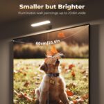 FULEN 2 Pack Picture Lights for Wall,Art Lights for Painting,Battery Operated Wall Sconce Rechargeable,LED Wall Light Cordless with Remote, Frame,Gallery,Dartboard Lights No-Drill,Black - Image 3