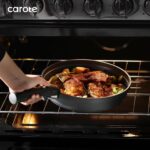 CAROTE 20pcs Pots and Pans Set Non Stick, Nonstick Cookware Set, Dishwasher/Oven/Fridge Safe Pots and Pans, Removable Handle RV Oven Safe Cookware, Induction Kitchen Set, Black - Image 5