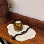 Ceramic Jewelry Tray,Ring Dish Holder,Perfume Trinket Dish,Key Bowl Vanity Cute Things Room Decor Aesthetic, Birthday Mother's Day Christmas Warm House Gifts for Women(White) - Image 5