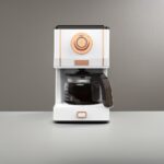 Amaste Retro Style Coffee Machine with 25 Oz Glass Coffee Pot, Reusable Coffee Filter & Three Brewing Modes, Warming Plate, Elegant White with Rose Gold - Image 5