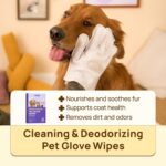 HICC PET Cleaning Deodorizing Glove Wipes for Dogs & Cats, Vet Recommended Hypoallergenic Hydrating & Nourish Fur Pet Grooming Glove Wipes, Pet Bathing Wipes for Horse Coat Care,6pcs Unscented - Image 4