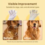 HICC PET Cleaning Deodorizing Glove Wipes for Dogs & Cats, Vet Recommended Hypoallergenic Hydrating & Nourish Fur Pet Grooming Glove Wipes, Pet Bathing Wipes for Horse Coat Care,6pcs Unscented - Image 5