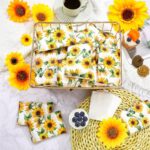 PerKoop 100 Pack Tissues Travel Size Disposable Pocket Facial Tissues Bulk, 3 Ply, Easter Spring Travel Wedding Guest School Wallet Purse Home Supplies(Sunflower) - Image 4