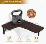 ROMGUAR CRAFT Corner Floating Shelves Wall Mounted Set of 4, Rustic Wood Storage Display Shelves for Home Decor, Bathroom, Kitchen, Bedroom, Living Room, Office (Brown) - Image 4