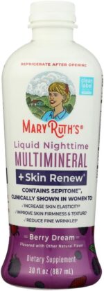 MaryRuth's Liquid Nighttime Liquid Multimineral + Skin Renew | Clinically Shown in Women to Reduce Fine Wrinkle & Improve Skin Firmness | Sepitone | NO Melatonin | Magnesium | Vegan | 30 Servings - Image 5