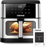 DEIME Air Fryer 10.2 QT, 1700W Large Capacity with 10 Preset, Visual Cooking Window, Non-Stick Basket, Recipe Included (Silver) - Image 5