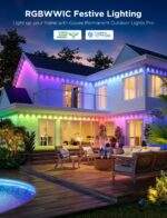 Govee Permanent Outdoor Lights Pro, 200ft with 120 RGBIC LED Lights for Daily and Accent Lighting, 75 Scene Modes for Patio Decor, IP67 Waterproof, Works with Alexa, Google Assistant, Matter, White - Image 3