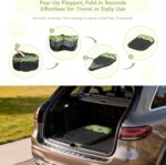 Dog Playpen for Small Dogs & Puppies, 29.92" Portable Indoor Outdoor Puppy Playpen with Bowl, Waterproof Floor, Foldable Pop-Up Pet Pen for Home, Travel & Daily Use, Green+Black - Image 4