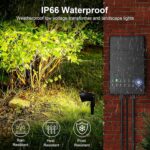 ZUCKEO All-in-One Low Voltage Landscape Lighting Kit, 5W LED Landscape Lights with Transformer, 120FT Wire and Connectors, Waterproof Outdoor Spotlight for Yard Garden House, 3000K 12V-24V, 12Pack - Image 5