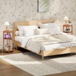 HOOBRO Small Round Side Table with Charging Station, 3-Tier Round Bamboo End Table, Compact Sofa Bedside Table for Small Space, Easy Assembly, for Living Room, Bedroom, Apartment, Walnut WL152UBZ01 - Image 7