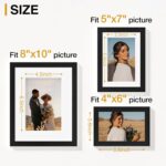 Vittanly 15 Pack Picture Frames Collage Wall Decor for Mounting or Tabletop Display, Gallery Frame Set for Family, Multi Sizes Including 3pcs 8x10, 6pcs 5x7, 6pcs 4x6, Black - Image 4