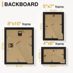 Vittanly 15 Pack Picture Frames Collage Wall Decor for Mounting or Tabletop Display, Gallery Frame Set for Family, Multi Sizes Including 3pcs 8x10, 6pcs 5x7, 6pcs 4x6, Black - Image 7