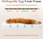 Dog Beds for Large Sized Dog, Orthopedic Pet Bed with Waterproof Lining, Soft Short Plush Surface & Egg Crate Foam, Machine Washable Pet Bed with Removable Cover & Anti Slip Bottom - Image 4