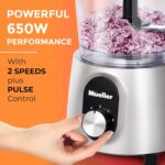 Mueller Ultra Prep Food Processor Chopper for Dicing, Slicing, Shredding, Mincing, and Pureeing, Food Chopper for Vegetables, Meat, Grains, Nuts, 8 Cup, Silver - Image 4