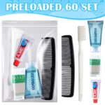 Ziliny 60 Pcs Basic Toiletry Set Homeless Hygiene Kits Homeless Care Package Supplies Travel Toiletry Bulk for Men Women Charity Reusable Supplies - Image 3