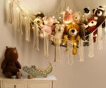 Stuffed Animal Storage Hammock Corner X-Large with LED Light - Baby Hammock Hanging Holder Plushies Net for Stuff Animals Organizer - Cute Room Decor Aesthetic Kids Toddler Nursery Bedroom Boho - Image 4