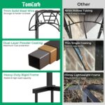 TomCare Garden Hose Holder 4 Spikes Garden Hose Reel Hose Stand Upgraded Water Hose Storage with Tool Hooks Garden Hose Hanger Organizer Holds 160ft Hoses for Outside Yard Lawn, Black - Image 4