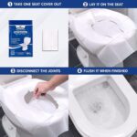 MP MOZZPAK Toilet Seat Covers Disposable (60 Pack) - XL Flushable Disposable Toilet Seat Cover for Kids Potty Training, Adults - 100% Biodegradable - Travel Essential Accessories for Airplane, Camping - Image 5