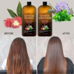 Castor Oil Shampoo and Conditioner - An Anti Hair Loss Set Thickening formula For Hair Regrowth, Anti Thinning Sulfate Free For Men & Women Anti Dandruff Treatment - 16 oz - Image 3