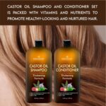Castor Oil Shampoo and Conditioner - An Anti Hair Loss Set Thickening formula For Hair Regrowth, Anti Thinning Sulfate Free For Men & Women Anti Dandruff Treatment - 16 oz - Image 5