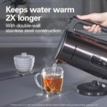 Hamilton Beach Digital Temperature Control Electric Tea Kettle, Hot Water Boiler & Heater 1.7L, 5 Preset Modes + Keep Warm, Fast Boil 1500 Watts, BPA Free, Double Wall Construction, Black (40851) - Image 3