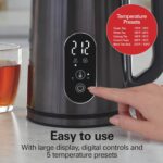 Hamilton Beach Digital Temperature Control Electric Tea Kettle, Hot Water Boiler & Heater 1.7L, 5 Preset Modes + Keep Warm, Fast Boil 1500 Watts, BPA Free, Double Wall Construction, Black (40851) - Image 4