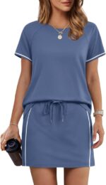 Sampeel 2 Piece Sets for Women Skirt Sets Summer Outfits Womens Clothing Set Travel Workout Skort Sets - Image 3