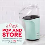 DASH Fresh Pop Popcorn Maker - Oil-Free, Air Popcorn Popper - With Measuring Cup & Recipe Guide - Perfect for Movie Nights - 16 Cups, Aqua - Image 4