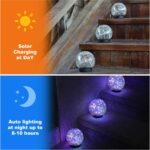 MLKNK Solar Globe Lights Outdoor Waterproof-Solar Balls-Solar Garden Lights-Orbs for Outside 2 Pack Cracked Glass Ball for Lawn Patio Yard Backyard Decorations - Image 4