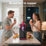 AAOBOSI Slushie Machine for Home, Frozen Drink Machine with Cookbook, Margarita Machine with 6 Presets Programs, No Ice Needed, Auto Cleaning, Slushy Maker for Frozen Margaritas, Cocktails, Frappés - Image 3