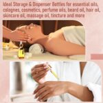 AOZITA 4 Pcs, 1 oz Golden Cap Clear Dropper Bottles (30ml) with 1 Funnel & 4 Labels - Glass Tincture Bottles with Eye Droppers - Leakproof Essential Oil Bottles for Health, Personal Care & Beauty - Image 4