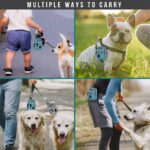 PetAmi Dog Poop Bag Holder For Leash, Dog Pet Waste Bag Dispenser For Poop With Clip For Doggie Puppy Walking Accessories Travel Camping, Dog Treat Pouch Supplies, Blue - Image 3