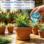 MOONSOUND Self Watering Globes for Plants - 10pcs Automatic Watering Bulbs for Indoor & Outdoor Potted Plants, Vacation Plant Care, Water Conservation Device - Image 5