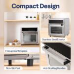 VIVOHOME 21 Qt Air Fryer Toaster Oven Combo, 8-in-1 Convection Oven Countertop with Rotisserie and Dehydrator, Stainless Steel Digital Air Fryer Oven with 7 Accessories, 1800W - Image 7