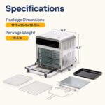 VIVOHOME 21 Qt Air Fryer Toaster Oven Combo, 8-in-1 Convection Oven Countertop with Rotisserie and Dehydrator, Stainless Steel Digital Air Fryer Oven with 7 Accessories, 1800W - Image 8
