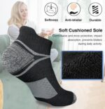 suaskk Men's Athletic Cushioned Ankle Socks, Comfort Wicking Anti-Blister Running Sock 5 Pairs - Image 4