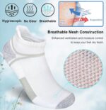 suaskk Men's Athletic Cushioned Ankle Socks, Comfort Wicking Anti-Blister Running Sock 5 Pairs - Image 5