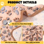 4 Pack Premium Soft Pet Blankets Washable, 23" x 16" Flannel Blankets for Dog Puppy Cat, Brown/Pink/White/Coffee - Image 3