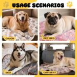 4 Pack Premium Soft Pet Blankets Washable, 23" x 16" Flannel Blankets for Dog Puppy Cat, Brown/Pink/White/Coffee - Image 5